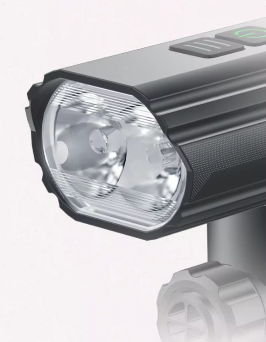 Kraftig cykellygte - 2000 lumens - Genopladeligt batteri - Smart montering på/under styret